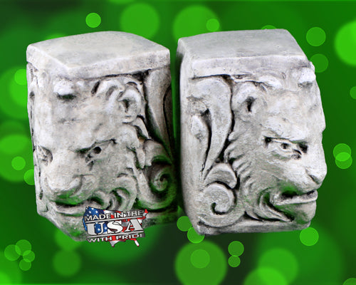 Lions Head Bookends (Pair)