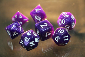 Purple Haze Marble Dice 7pc Set