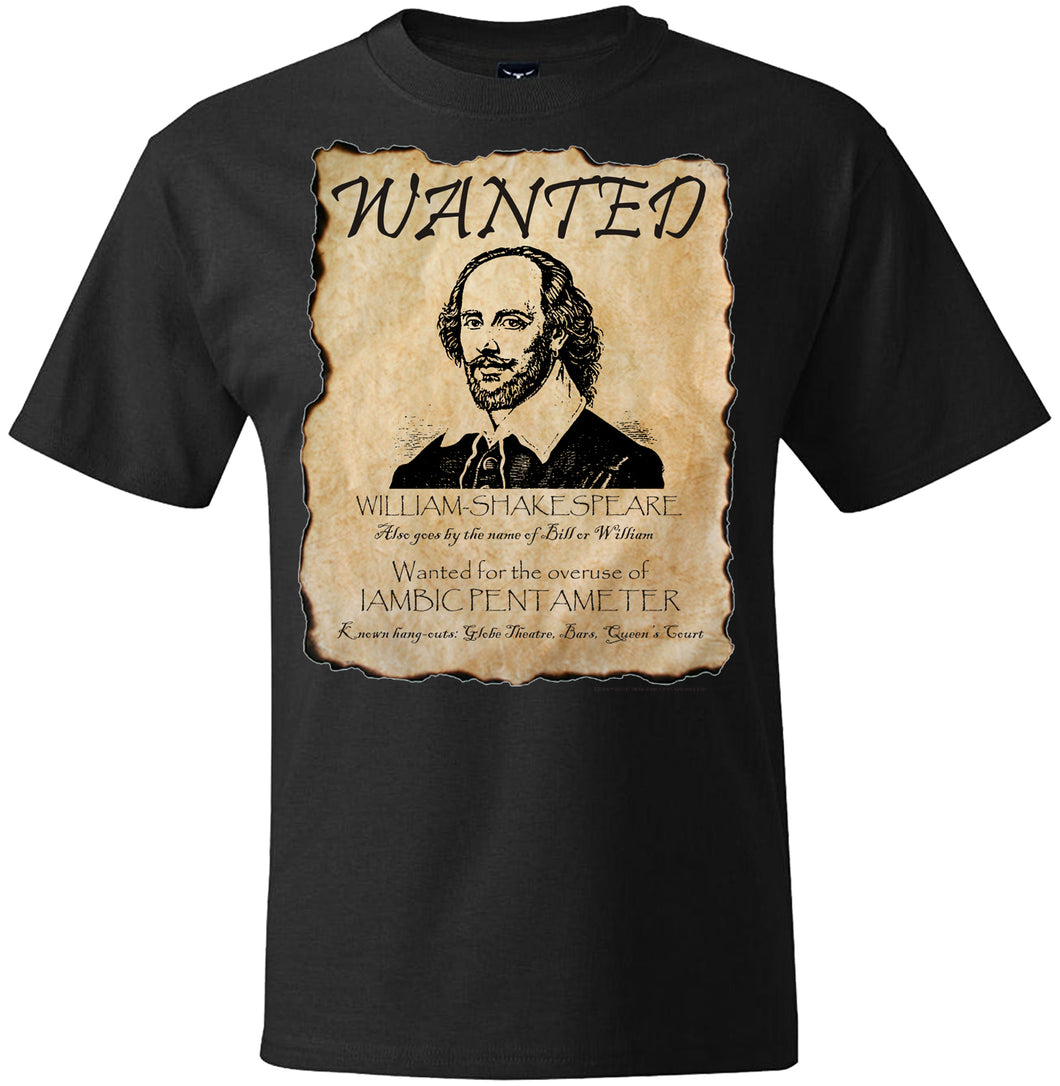 Shakespeare Wanted Poster T-Shirt